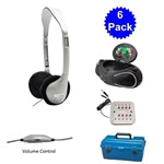 Sound Vision Portable Video Boombox 8 Station Listening Center - Learning Headphones